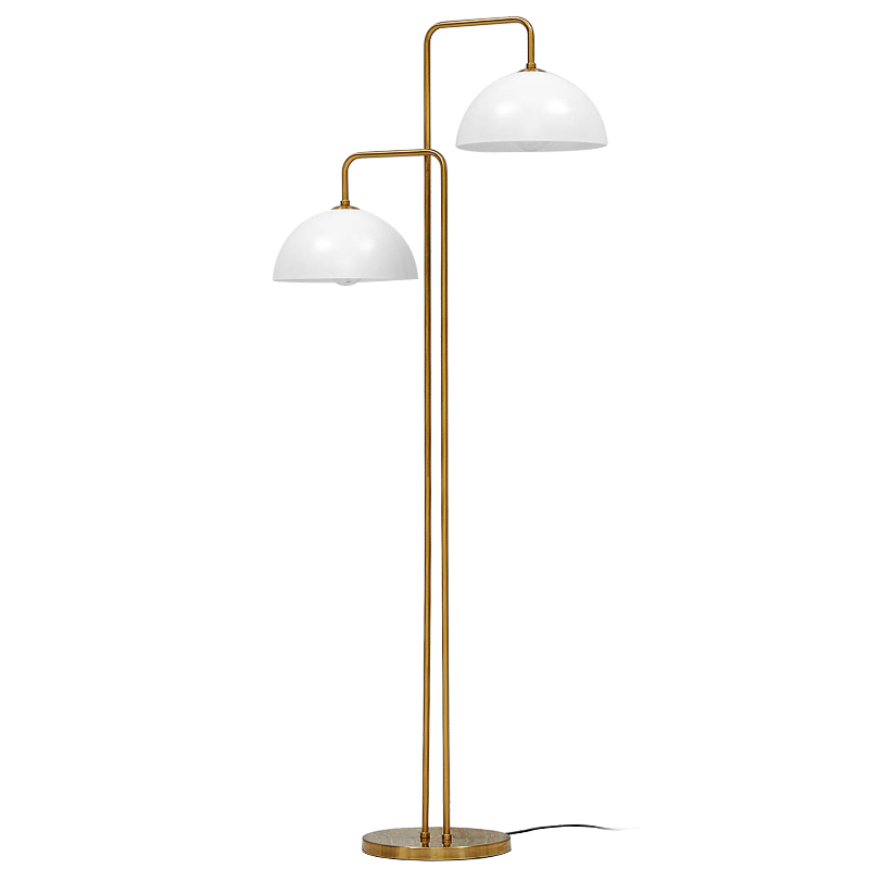 Торшер Haworth Floor Lamp Золотой Белый Торшер Haworth Floor Lamp Золотой Белый в Челябинске | Loft Concept