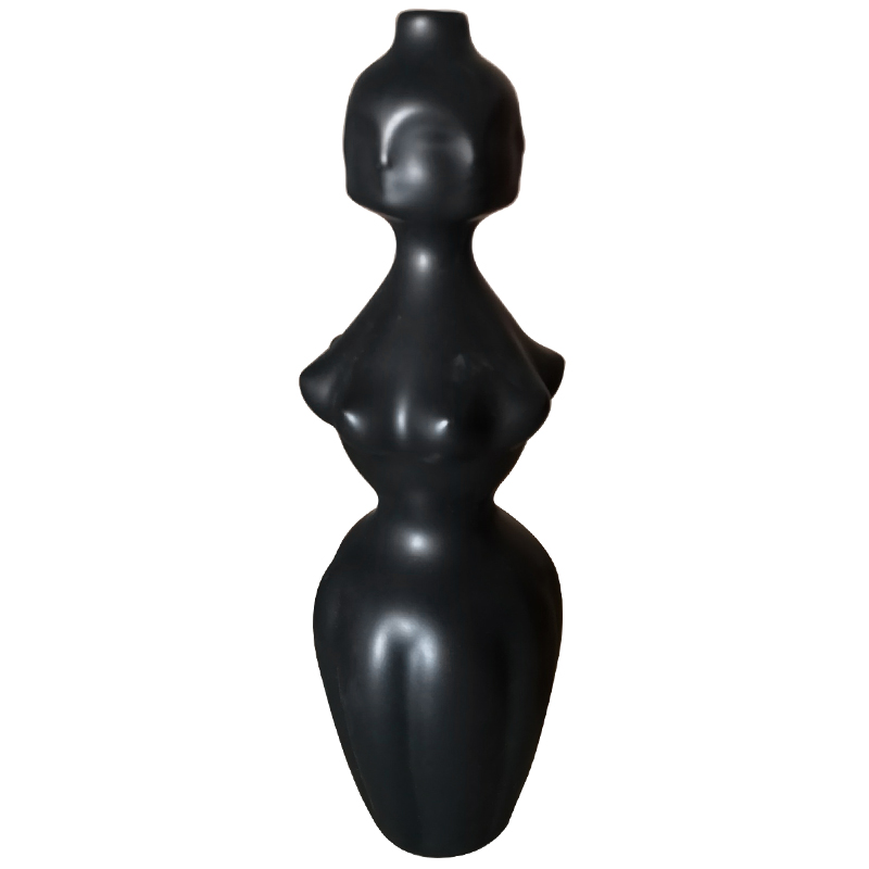 Декоративная ваза OLYMPIA VASE Black Vase Черный Декоративная ваза OLYMPIA VASE Black Vase Черный в Челябинске | Loft Concept