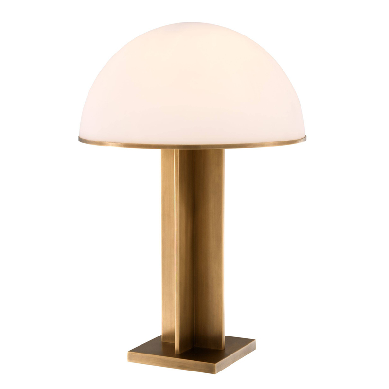 Настольная лампа Eichholtz Table Lamp Berkley Латунь Античная полированная Белое матовое стекло Настольная лампа Eichholtz Table Lamp Berkley Латунь Античная полированная Белое матовое стекло в Челябинске | Loft Concept