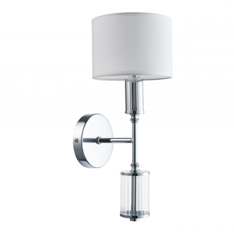 Бра Laurent Sconce white Хром Белый Прозрачный Бра Laurent Sconce white Хром Белый Прозрачный в Челябинске | Loft Concept