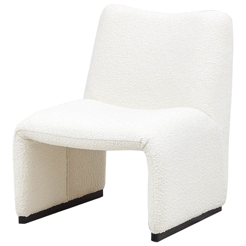 Кресло белое Cress White Boucle Collection Armchair Белый Кресло белое Cress White Boucle Collection Armchair Белый в Челябинске | Loft Concept