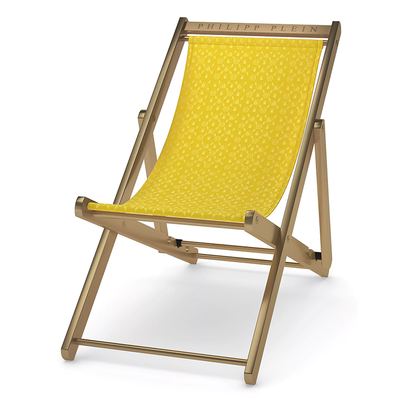 Кресло Philipp Plein Deck Chair Жёлтое Желтый Золотой Кресло Philipp Plein Deck Chair Жёлтое Желтый Золотой в Челябинске | Loft Concept