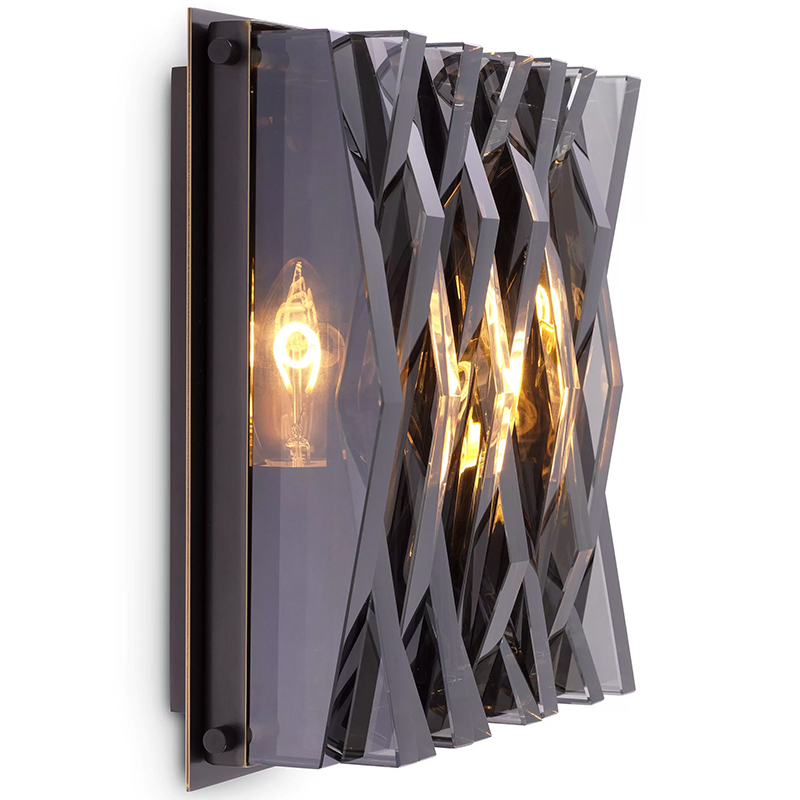 Бра Wall Lamp Nuvola S Smoke Латунь Стекло Смок Бра Wall Lamp Nuvola S Smoke Латунь Стекло Смок в Челябинске | Loft Concept