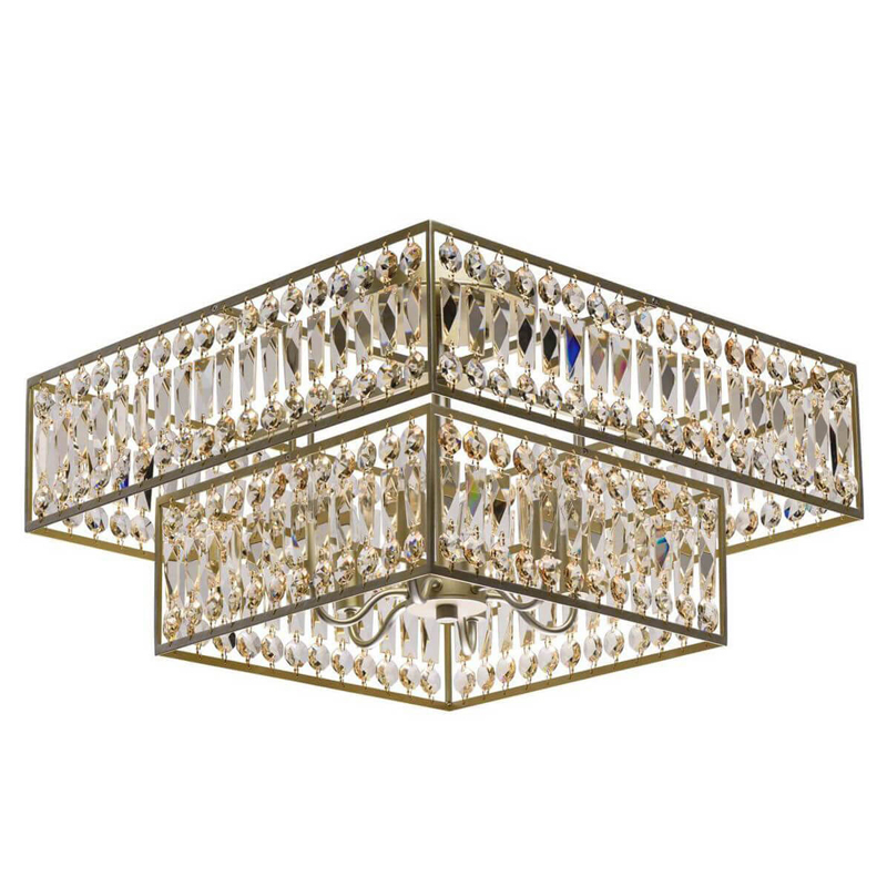Потолочный светильник Crystal Inserts Lamp amber 6 Янтарь (Amber) Золотой Потолочный светильник Crystal Inserts Lamp amber 6 Янтарь (Amber) Золотой в Челябинске | Loft Concept