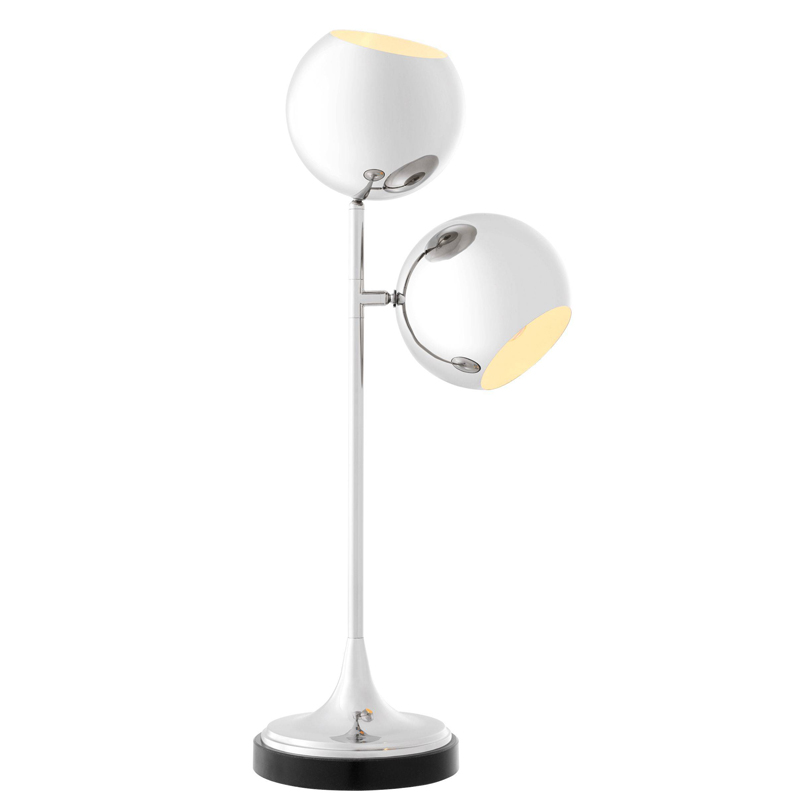 Настольная лампа Eichholtz Table Lamp Compton Nickel Никель Черный Настольная лампа Eichholtz Table Lamp Compton Nickel Никель Черный в Челябинске | Loft Concept