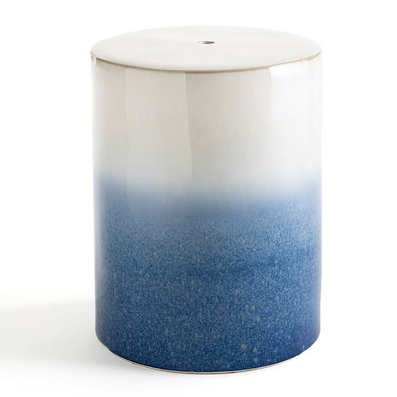 Керамический табурет Ombre Ceramic stool Белый Голубой Керамический табурет Ombre Ceramic stool Белый Голубой в Челябинске | Loft Concept