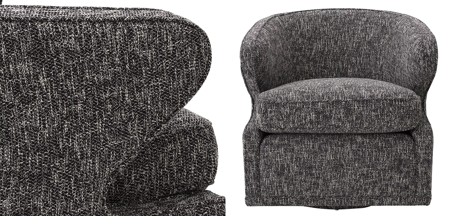 Кресло Eichholtz Swivel Chair Dorset Cambon Black - фото
