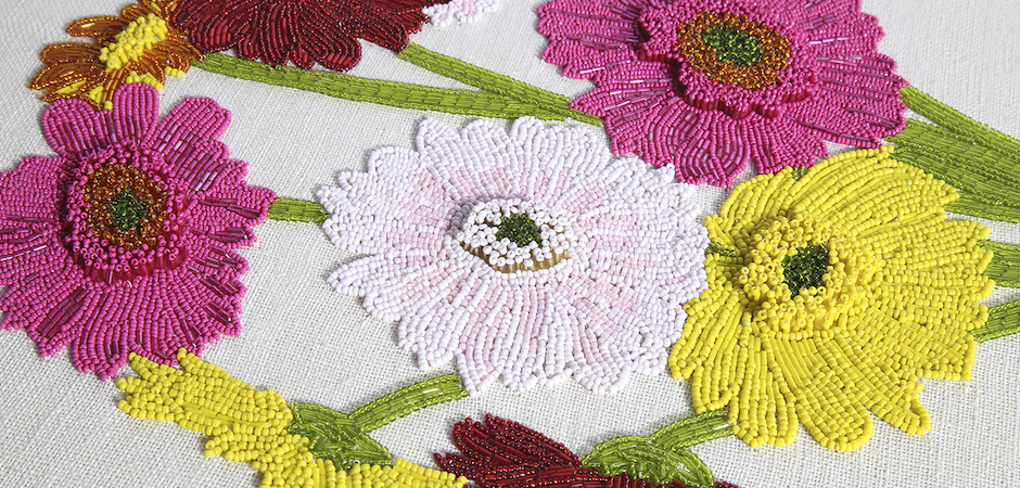 Панно Jonathan Adler FLOWER BEADED WALL ART Панно Jonathan Adler FLOWER BEADED WALL ART - Loft-Concept в Челябинске