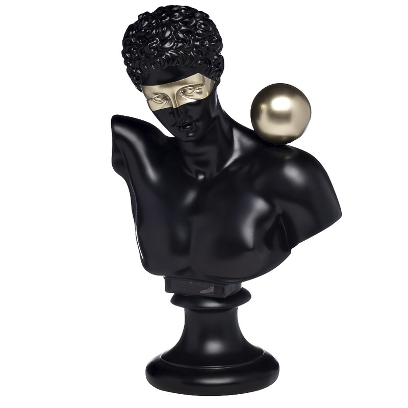 Статуэтка Antique Bust man Золотой Черный Статуэтка Antique Bust man Золотой Черный в Челябинске | Loft Concept