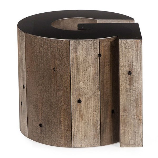 Столик Wooden Alphabet G Side Table Графит Коричневый Столик Wooden Alphabet G Side Table Графит Коричневый в Челябинске | Loft Concept