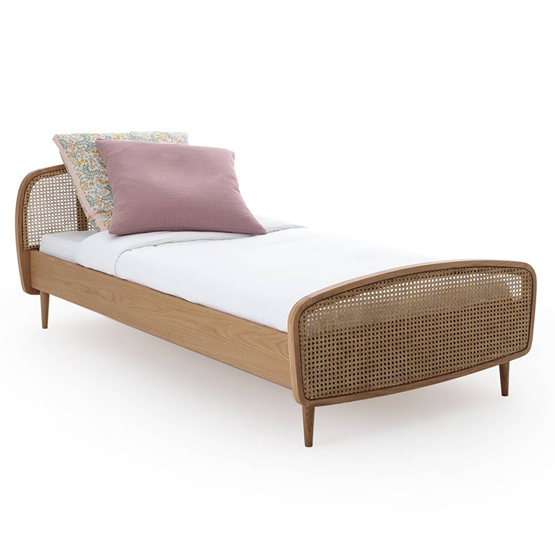 Кровать Morten Wicker Bed Светлый дуб Кровать Morten Wicker Bed Светлый дуб в Челябинске | Loft Concept