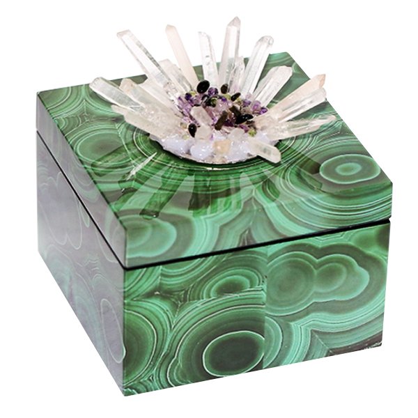 Шкатулка stone Flower Malachite Малахит (зеленый) Шкатулка stone Flower Malachite Малахит (зеленый) в Челябинске | Loft Concept