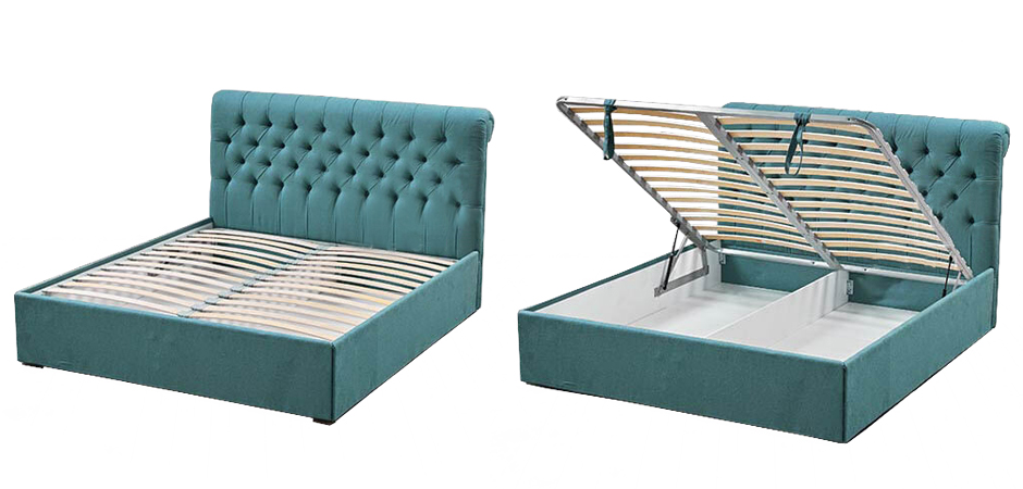 Кровать Turquoise Capitone Bed Кровать Turquoise Capitone Bed - Loft-Concept в Челябинске