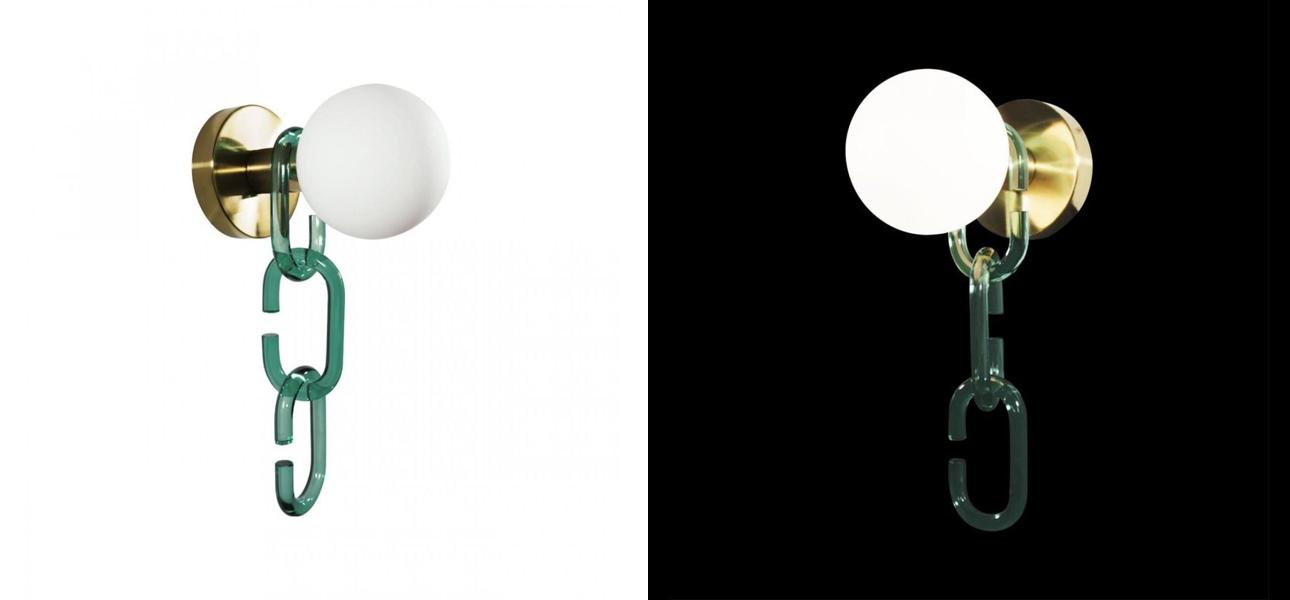 Бра с декоративной цепью Brooklyn Studio Green - фото