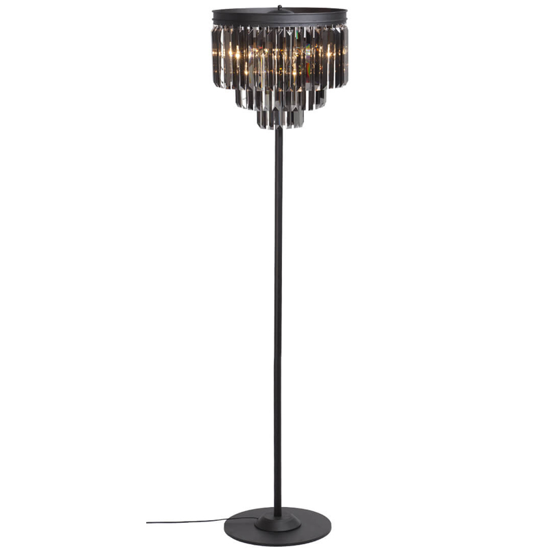 Торшер RH Odeon Smok GLASS Floor Lamp Стекло Смок Черный Торшер RH Odeon Smok GLASS Floor Lamp Стекло Смок Черный в Челябинске | Loft Concept