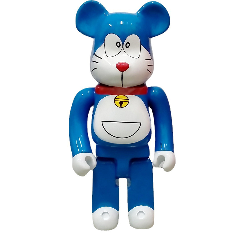 Статуэтка Bearbrick Doraemon Happy Синий Белый Красный Статуэтка Bearbrick Doraemon Happy Синий Белый Красный в Челябинске | Loft Concept