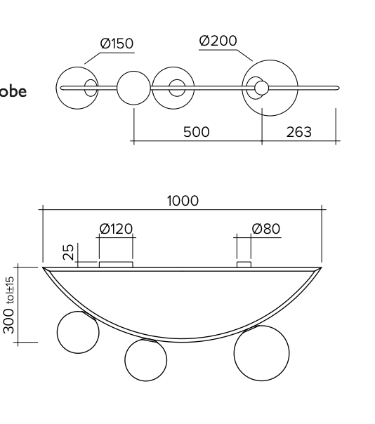 Потолочный светильник Atelier Areti Girlande Ceiling Crescent 3 Потолочный светильник Atelier Areti Girlande Ceiling Crescent 3 в Челябинске