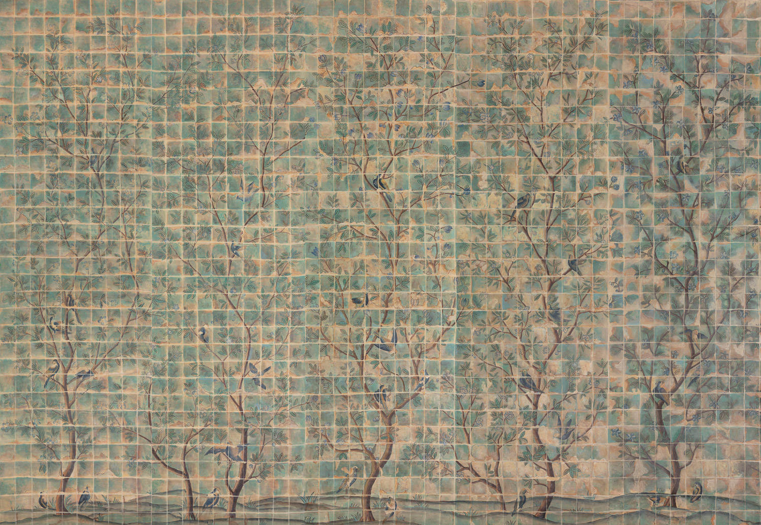 Обои ручная роспись Braganza Standard colourway on dyed paper Обои ручная роспись Braganza Standard colourway on dyed paper - постер Loft-Concept в Челябинске