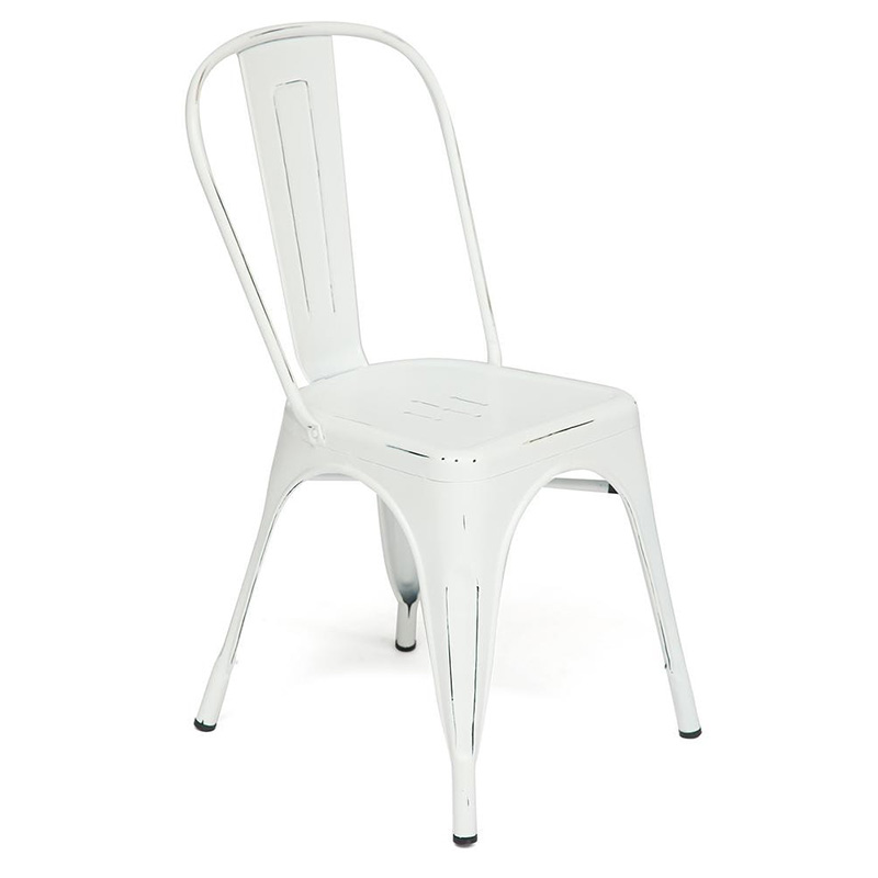 Стул Tolix butter white metal chair Молочный Стул Tolix butter white metal chair Молочный в Челябинске | Loft Concept