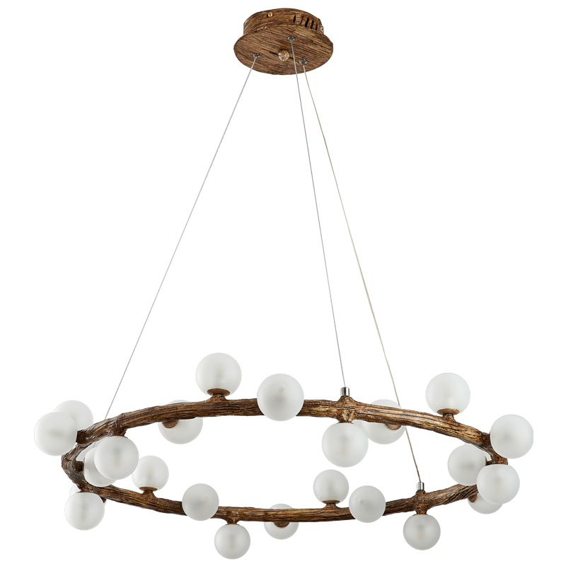 Люстра Circular Branch Chandelier Коричневый Белый Люстра Circular Branch Chandelier Коричневый Белый в Челябинске | Loft Concept