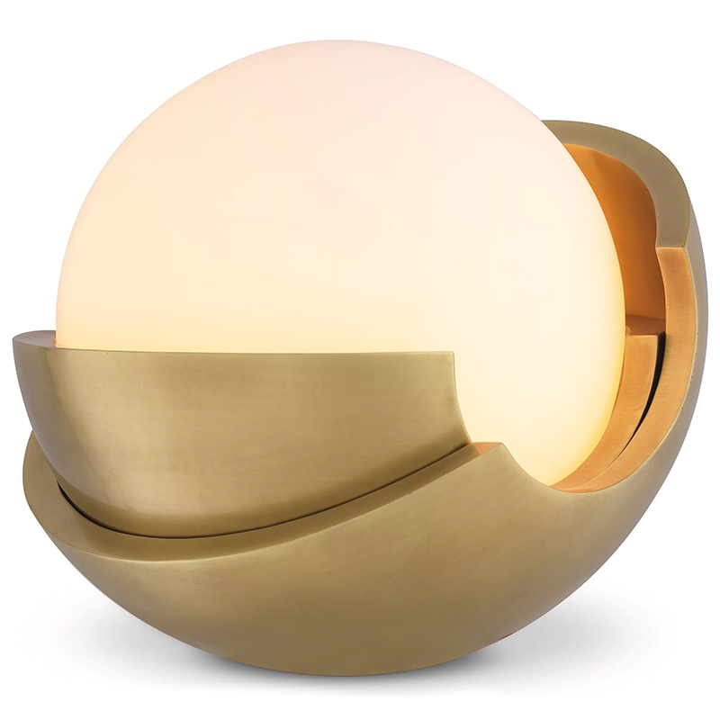 Настольная лампа Eichholtz Table Lamp Cabo Белое матовое стекло Латунь Настольная лампа Eichholtz Table Lamp Cabo Белое матовое стекло Латунь в Челябинске | Loft Concept