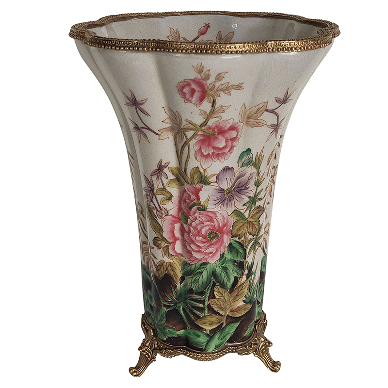 Ваза Flower Garden Vase Бронза Мульти Белый Ваза Flower Garden Vase Бронза Мульти Белый в Челябинске | Loft Concept