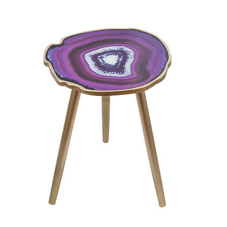 Кофейный стол Imitation Agate Fuchsia Латунь Фиолетовый Кофейный стол Imitation Agate Fuchsia Латунь Фиолетовый в Челябинске | Loft Concept