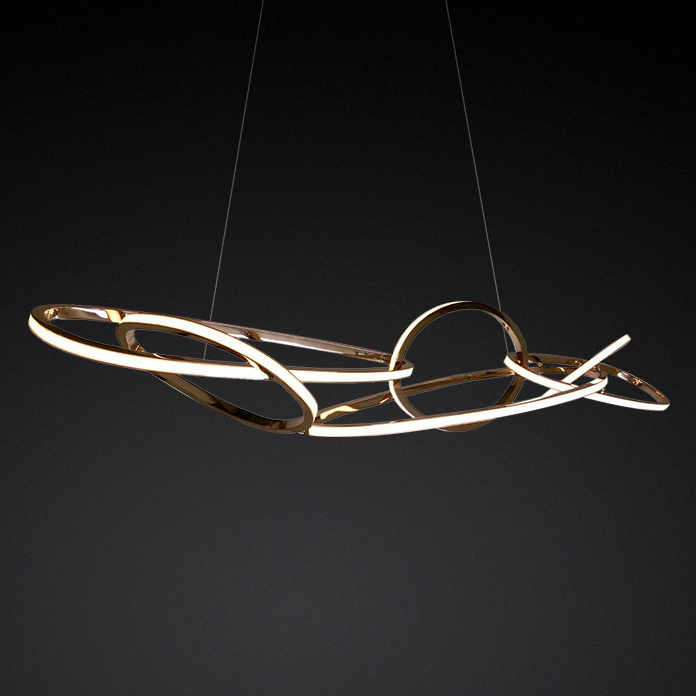 Unfolded Hanging Light Sculpture by Niamh Barry Глянцевое золото Unfolded Hanging Light Sculpture by Niamh Barry Глянцевое золото в Челябинске | Loft Concept