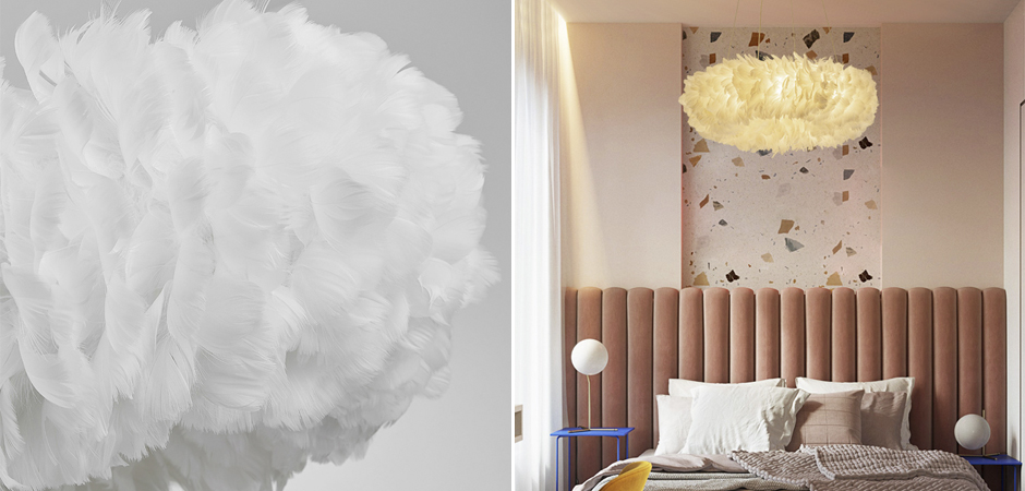 Люстра Кольцо из перьев Plumage White Люстра Кольцо из перьев Plumage White - Loft-Concept в Челябинске
