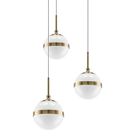 Подвесной светильник Peggy Single Pendant Light 3 Gold Белый Бронза Подвесной светильник Peggy Single Pendant Light 3 Gold Белый Бронза в Челябинске | Loft Concept