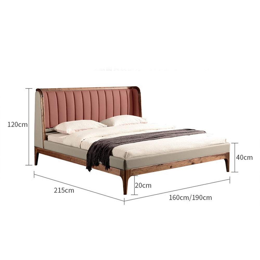 Кровать двуспальная с мягким изголовьем Moon Walnut Bed Кровать двуспальная с мягким изголовьем Moon Walnut Bed в Челябинске
