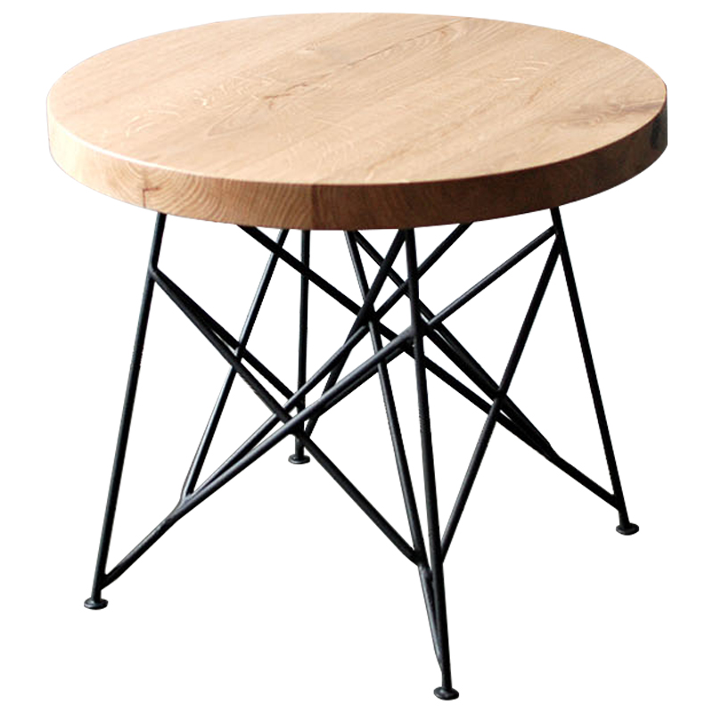 Кофейный стол Kinney Industrial Metal Rust Coffee Table Светлый дуб Черный в Челябинске | Loft Concept 