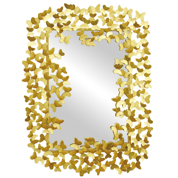 Зеркало Golden Butterflies Mirror Золотой в Челябинске | Loft Concept 
