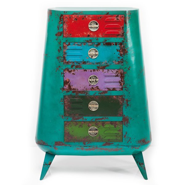 Комод металлический с цветными ящиками Retro Futurismo chest V Мульти Комод металлический с цветными ящиками Retro Futurismo chest V Мульти в Челябинске | Loft Concept