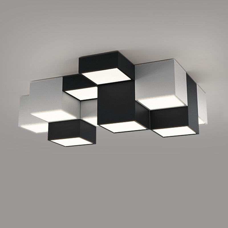 Комбинация из 12-ти геометрических потолочных светильников Twelve Geometric Lamps Черный Белый Комбинация из 12-ти геометрических потолочных светильников Twelve Geometric Lamps Черный Белый в Челябинске | Loft Concept
