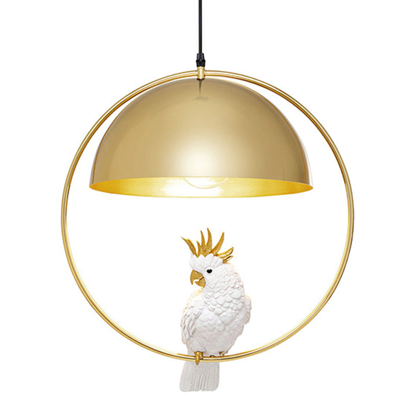 Подвесной Светильник Golden Circle Cockatoo Золотой Белый Подвесной Светильник Golden Circle Cockatoo Золотой Белый в Челябинске | Loft Concept