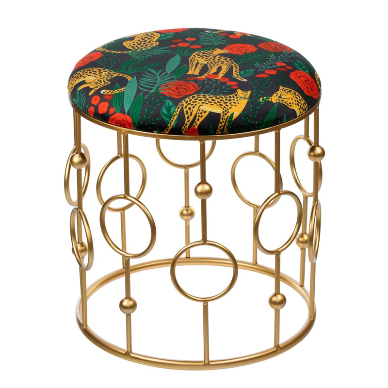 Пуф Bright PUF Print golden ring Мульти Золотой Пуф Bright PUF Print golden ring Мульти Золотой в Челябинске | Loft Concept