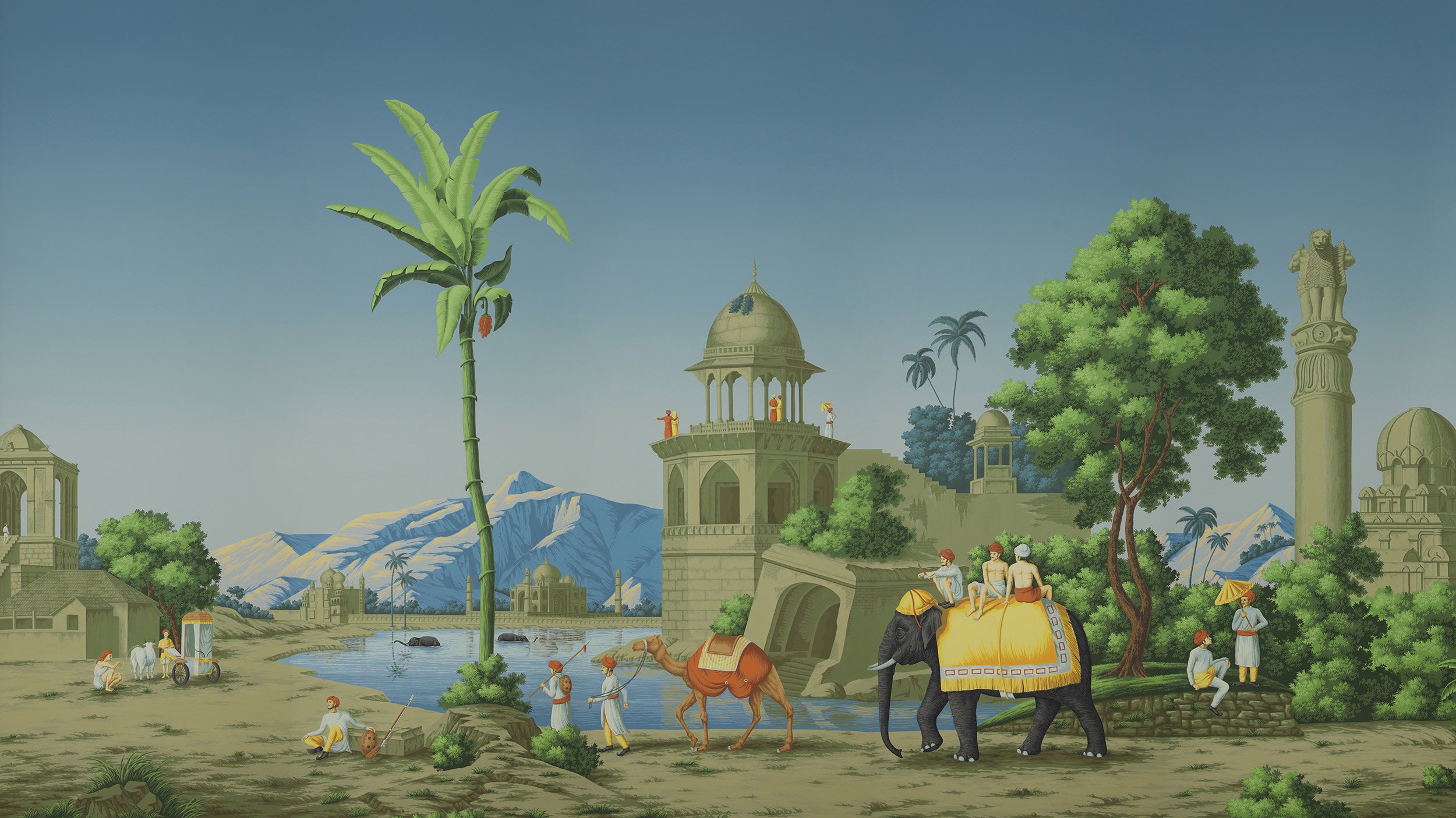Обои ручная роспись Early Views of India Dufour on scenic paper Обои ручная роспись Early Views of India Dufour on scenic paper - постер Loft-Concept в Челябинске