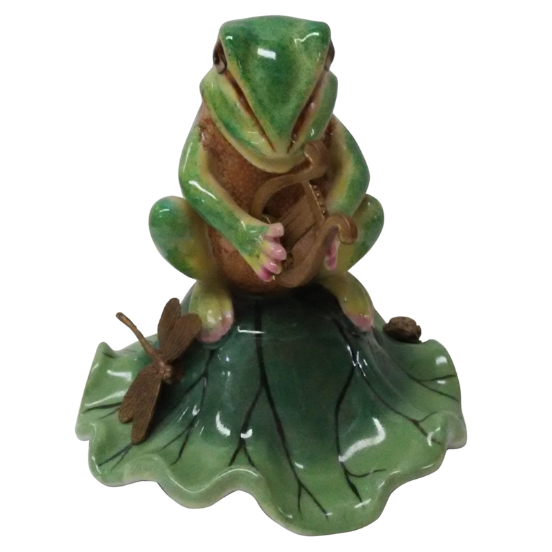 Статуэтка Frog Lyrist Зеленый Золотой Статуэтка Frog Lyrist Зеленый Золотой в Челябинске | Loft Concept