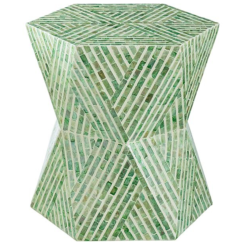 Приставной стол Geometric Green Зеленый Белый Приставной стол Geometric Green Зеленый Белый в Челябинске | Loft Concept