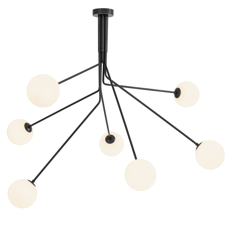 Люстра Eichholtz Chandelier Topaz Bronze Темная бронза Белое матовое стекло Люстра Eichholtz Chandelier Topaz Bronze Темная бронза Белое матовое стекло в Челябинске | Loft Concept
