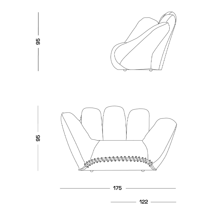 Дизайнерское кресло в форме руки Poltronova Joe Jeans Armchair Дизайнерское кресло в форме руки Poltronova Joe Jeans Armchair в Челябинске