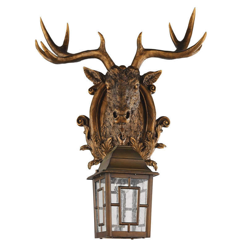 Коричневый уличный светильник с головой лося ANIMAL LANTERN Коричневый Прозрачный Коричневый уличный светильник с головой лося ANIMAL LANTERN Коричневый Прозрачный в Челябинске | Loft Concept