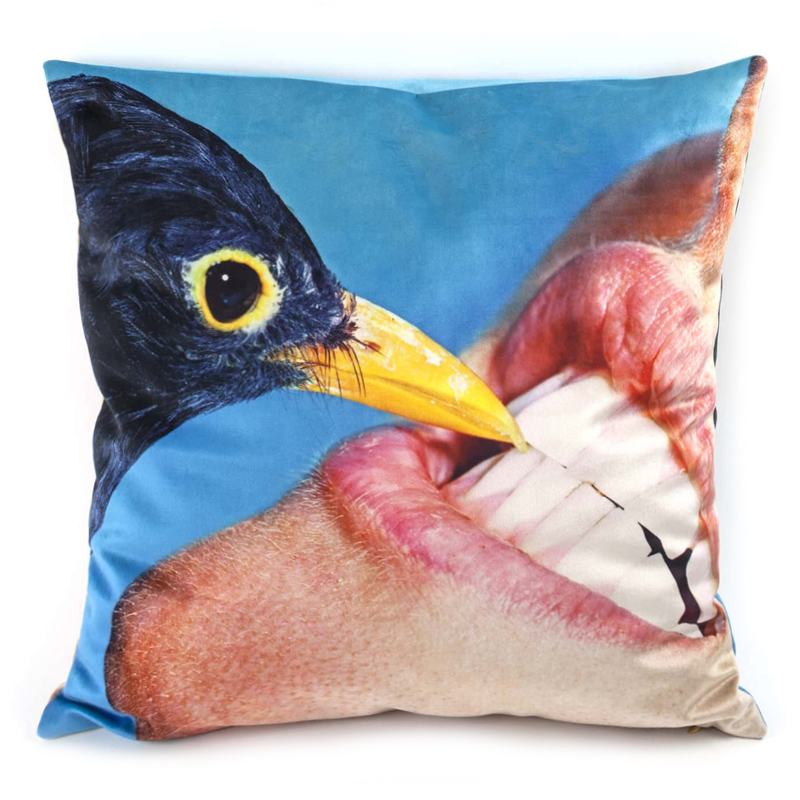 Подушка Seletti Cushion Crow Design Toiletpaper Голубой Подушка Seletti Cushion Crow Design Toiletpaper Голубой в Челябинске | Loft Concept