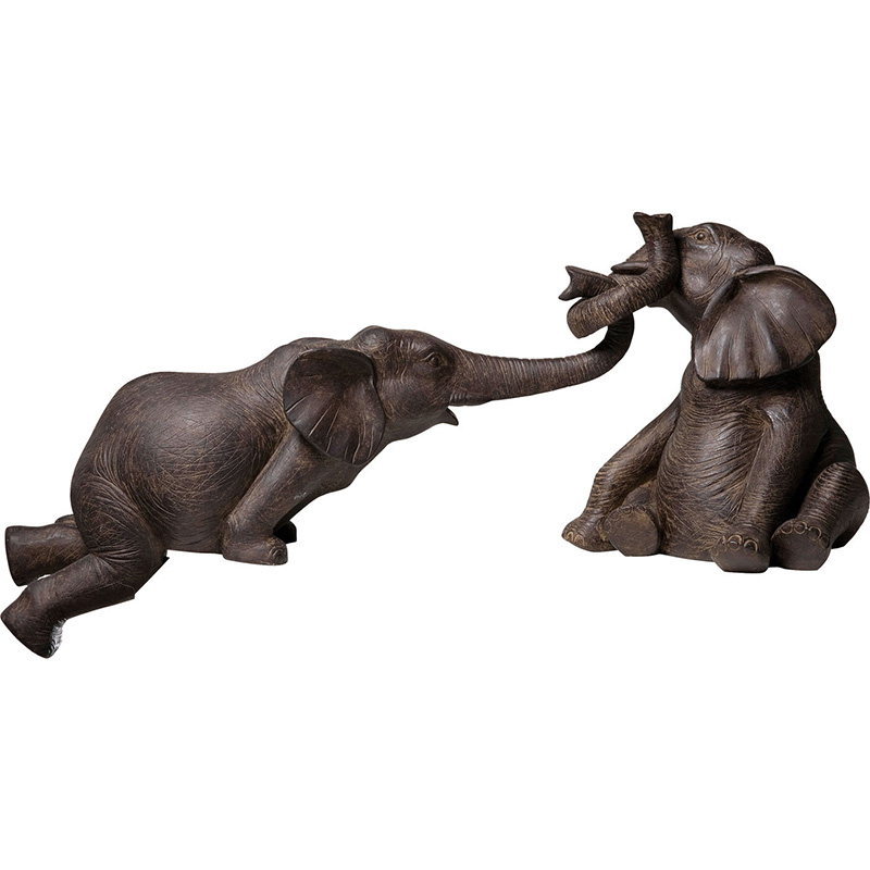 Статуэтка Two Elephants Коричневый Статуэтка Two Elephants Коричневый в Челябинске | Loft Concept