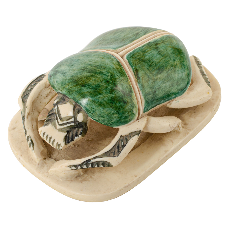 Статуэтка Скарабей Scarab Beetle beige and green Бежевый Зеленый Статуэтка Скарабей Scarab Beetle beige and green Бежевый Зеленый в Челябинске | Loft Concept