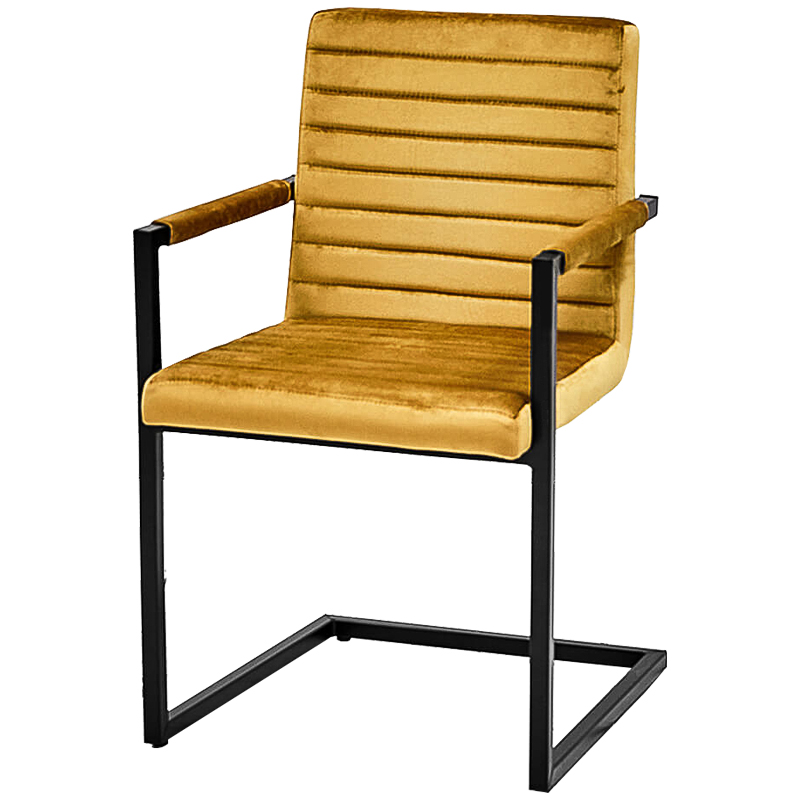 Стул с подлокотниками Dalak Stool yellow Черный Желтый Стул с подлокотниками Dalak Stool yellow Черный Желтый в Челябинске | Loft Concept