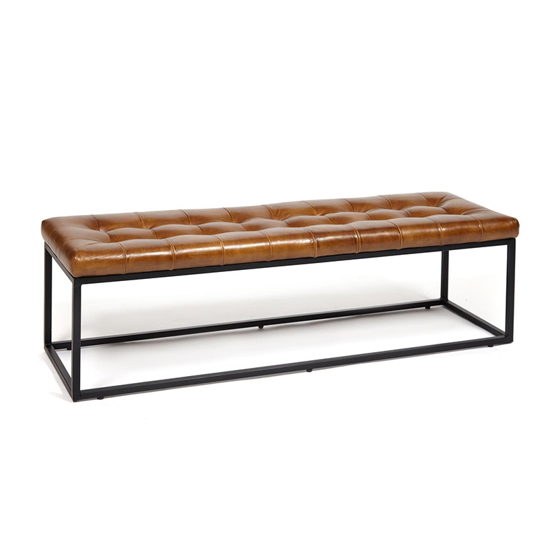 Банкетка Buffalo Leather Industrial Banquette Коричневый Банкетка Buffalo Leather Industrial Banquette Коричневый в Челябинске | Loft Concept