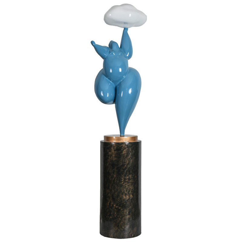 Торшер In The Clouds Blue Floor Lamp Голубой Белый Латунь Черный Торшер In The Clouds Blue Floor Lamp Голубой Белый Латунь Черный в Челябинске | Loft Concept