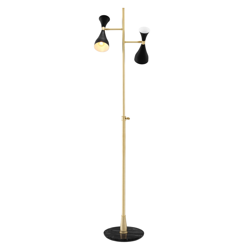Торшер Eichholtz Floor Lamp Cordero Латунь Черный Мрамор Nero Черный Торшер Eichholtz Floor Lamp Cordero Латунь Черный Мрамор Nero Черный в Челябинске | Loft Concept